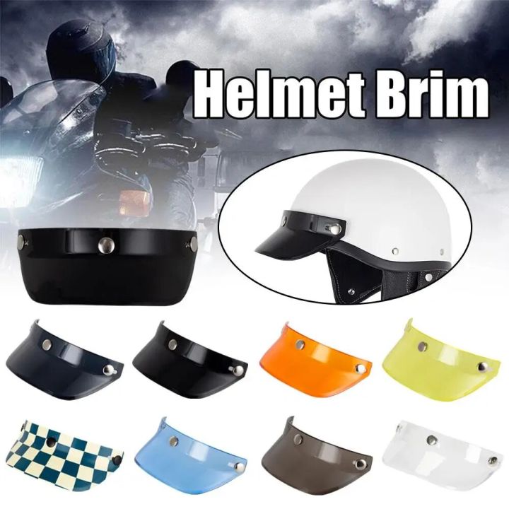 Helmet%20visor%20Motorcycle%20Helmet%20Visor%20Peak%203-Snap%203/4%20Open%20Face%20Helmet%20Visor%20Protector%20For%20Peak%20Lens%20Odorless%20Retro%20Len%20Sun%20Shade%20Wear%20-%20Image%202