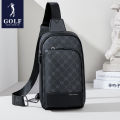 LaoXzhongX GOLF Men's Chest Bag 2024 New Leisure and Fashion Chest Bag Brand Crossbody Small Backpack Business Multi functional Old Flower. 