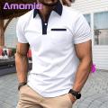 Comfortable Stretchy Shirt Men's Summer Shirt with Zipper Patch Pocket Breathable Slim Fit Casual Top for Daily Wear. 