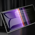 Biruiqu 2Pcs For Sony Xperia 5 9H 2.5D Full Cover Tempered Glass Screen Protector Film Black. 