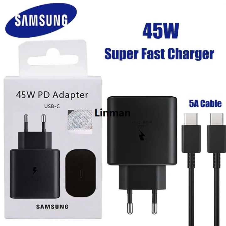 Linman%20Original%20Samsung%2045W%20Super%20Fast%20Charger%20USB-C%20For%20Galaxy%20S22%20S2%E3%80%902025%20Version%E3%80%911%20S20%20Ultra%20S10%20S9%20S8%20Plus%20Note20%2010+%20Quick%20Adapter%20TYPE%20C%20Cable%20-%20Image%203