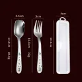 spoon baby spoon children fork tableware integrated spoon flat spoon spoon 304 stainless steel fork. 