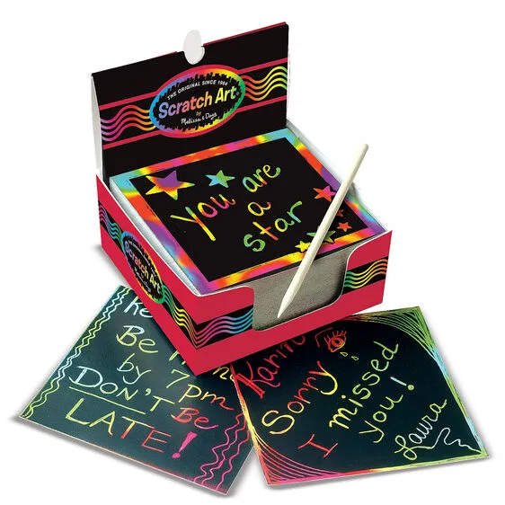 Melissa & Doug - Scratch Art Box of Rainbow Mini Notes