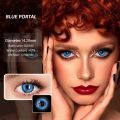 【HOT】 UYAAI 2Pcs Color Contact Lenses For Eyes Blue Big Eye Lenses Blue Series Contact Lenses Colored Lenses. 