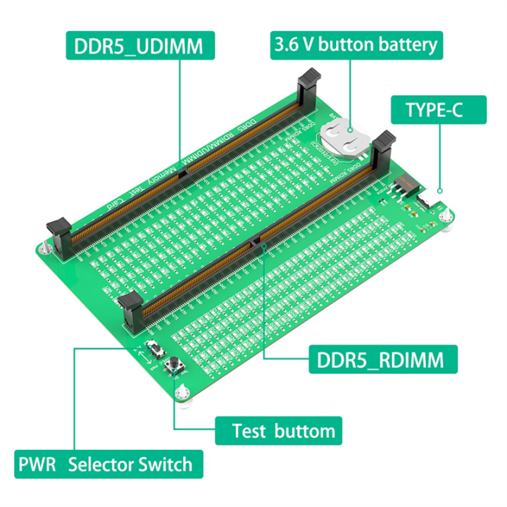 Memory%20Tester%20DDR5%20RDIMM/UDIMM%20DDR5%20Memory%20Test%20Card%20with%20LED%20Indicators%20for%20Desktop%20Computer%20-%20Image%203