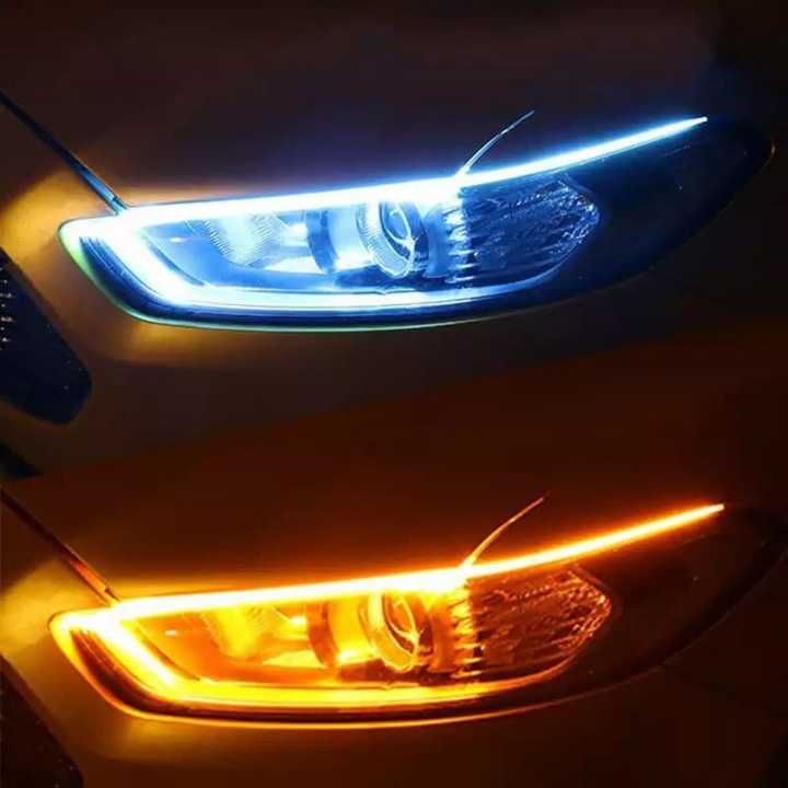 DRL+Signal Light 45cm For Any Vehicle Car DRL Daytime Running Light Lamp Strip 2pcs(Left/Right)