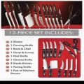 Miracle Blade IV World Class Professional Series 13 Piece Chef's Knife Collection and 8 IV World Class Steak Knives. 