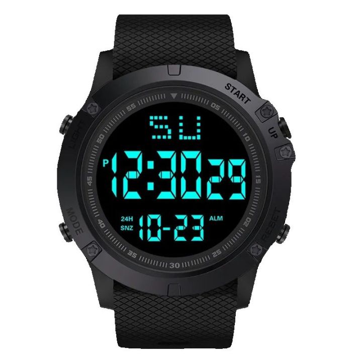 Men Sport Watch Multifunction Military Sports Watch Waterproof Luminous LED Digital Kids Watch Big Dial Student Electronic Watch