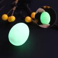 ALLOYSEED Luminous Ball Egg Shape Natural Calcite Glowing Pearl Stones Lucky Stone. 