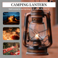 25Cm Iron Antique Bronze Oil Lanterns (Cover) Nostalgic Portable Outdoor Camping Lamp Leak Proof Seal Outdoor Camping Light. 