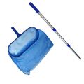 Swimming Pool Accessories Skimmer Net with Adjustable Telescopic Pole Deep Bag Net Water Surface Debris Cleaning Net. 