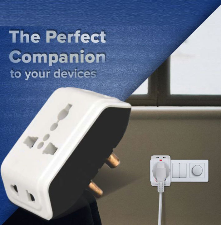 3 in  1 Universal Multiplug Adaptor, 6A, 240V -Made in India