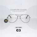 Anti Blue Light Round Computer Glasses Frame Optical Eyeglass For Men & Women. 