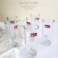 6 Pcs-Red Cherry Slim and Tall Cocktail Glasses Drinking Water Glasses Tumbler (Plain Design) - 285ml. 