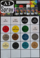 A1 SPRAY PAINT 400ML (12 BOTTLES, 1 BOX), CHOOSE COLORS. 