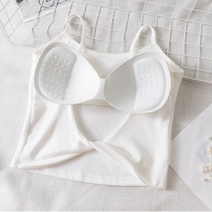 2023New%20Inner%20Wear%20Outer%20Wear%20Backless%20Top%20Women's%20Sling%20Beauty%20Back%20Short%20Exposed%20Umbilical%20Cord%20Chest%20Pad%20Underwear%20Vest%20-%20Image%203