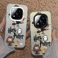Redmi Note 14 Pro+ 5G Note14 Pro 5G Harry Potter Cartoon Cover Matte Colored Silver Case Shockproof Hard Casing. 