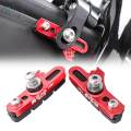 Silent Bike Brake Blocks Brake Pads C-Brake Kit Shoes Replaceable Wear-Resistant 1 Pair for Bicycle Cycling Accessories Road Rims - Red Brake Pads. 