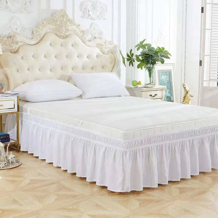 Elastic%20Polyester%20Bed%20Ruffle%20Skirt%20Easy%20Fit%20Spread%20Cover%20Valance%20Bedroom%20Home%20Comfortable%20Soft%20Breathable%20-%20Image%203