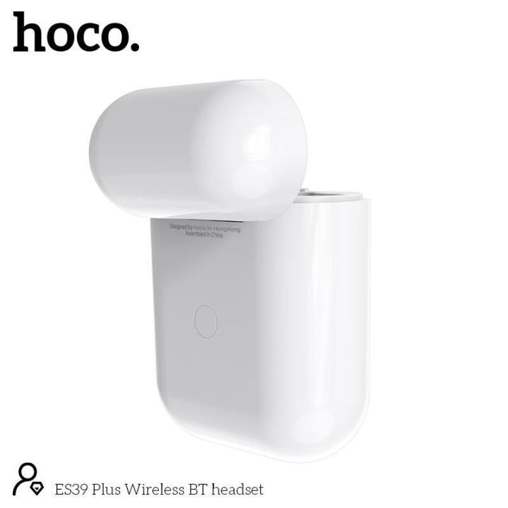 Hoco ES39 Plus Bluetooth been officially positioned renamed, music stopped. The earphones have removed the sensor support wireless charging, listening time of 12-16 hours. They come with a walkie talkie microphone and Japanese accessories
