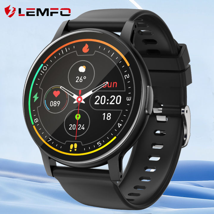 LEMFO New Smart Watch Men 2024 Real-time Activity Tracker Heart Rate Monitor Sports Watch Smart Watch Men Clock For Android IOS