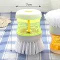 Premium Soap Dispensing Dishwashing Brush Ergonomic Kitchen Cleaning Scrubber with Built-In Soap Dispenser for Effortless and Efficient Dishwashing plastic kitchen cleaning brush wash sponge holder Caddy Soap Pump Dispenser kitchen sink soap. 