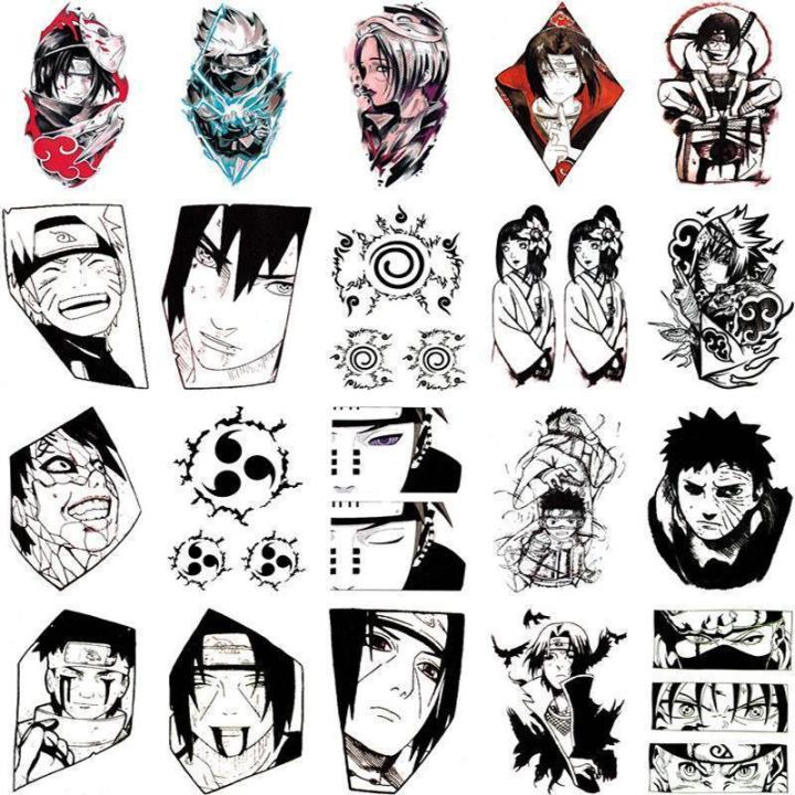 Shapes Naruto Stickers Anime Temporary Tattoo Sticker Waterproof ...