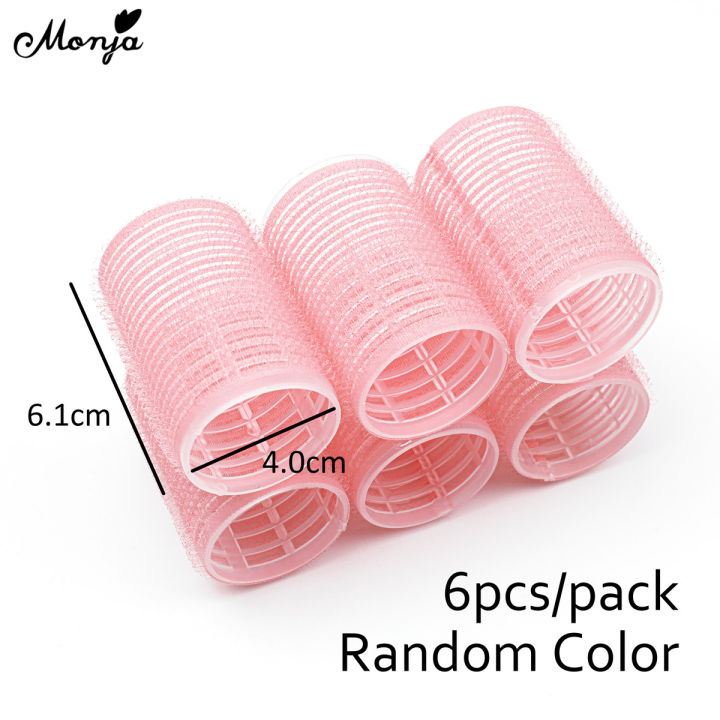 Monja%206Pcs/Set%20Hair%20Roller%20Multiple%20Size%20Natural%20Curls%20Curlers%20Self-adhesive%20Roller%20Fluffy%20Hair%20Home%20Use%20Styling%20Tools%20-%20Image%209