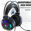 Gaming Headset 7.1 Stereo Surround Bass Earphone Headphone with Mic LED Light for Computer PC Gamer Noise Cancellation Headset. 
