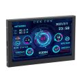 PC CPU Data Monitor, Mini ITX PC Case Monitor Selectable Themes Horizontal Vertical Switching for Home. 
