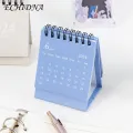 Family Friends Calendar 2024 Mini Desk Calendar Portable Spiral Coil Monthly Planner for Event Log Table Decoration Simple Style Yearly Plan Book 2024 Desk Calendar. 