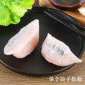 Tiktok Same PVC Simulation Dumpling Props Children's Cognitive Toy Simulation Food Fake Dumpling Fried Dumpling Model. 