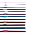 Crochet Hooks Set - 12pcs ( 2mm to 8mm ) Premium Knitting Needle Multicolor Aluminium Set. 
