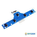 5 Channel IR Infrared Detector Tracking Line Obstacle Avoidance Sensor Module For Smart Car Robot (BFD-1000). 