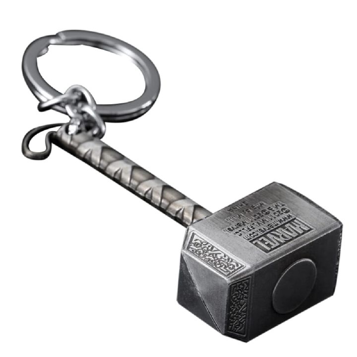 Gold & Silver Avengers Thor Hammer Endgame Weapon Pendant