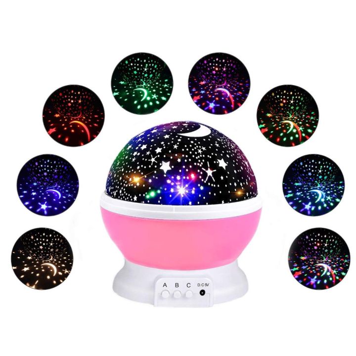 Pink Dream Rotating Star Master Night Projection Lamp
