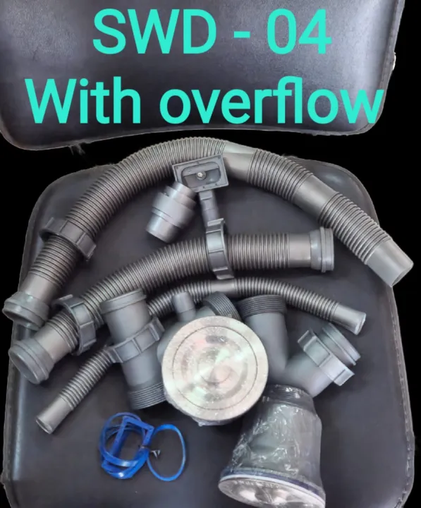 Stainless%20Steel%20Double%20Bowl%20Kitchen%20Sink%20Drain/Waste%20Kit%20-%20110mm%20with%20Overflow,%20Circular%20&%20Square%20Options%20-%20Image%205