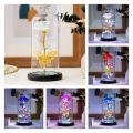 LED Galaxy Forever Rose Flower in Glass Dome Gift for Valentine's Day Girlfriend. 