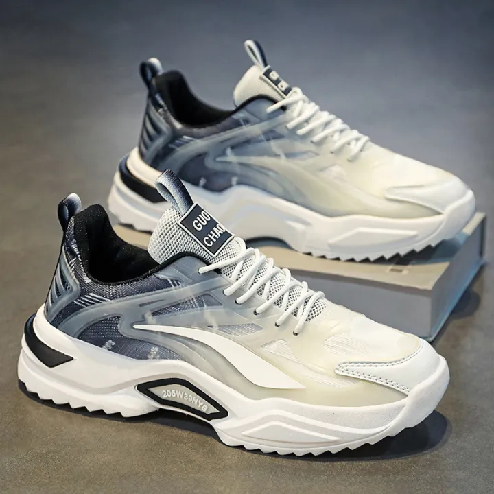 [Glamorous] Travel Men's Shoes Summer Breathable Putian Versatile Men's Casual Niche Running Sports Height Increasing Insole Daddy Tide Shoes Spring