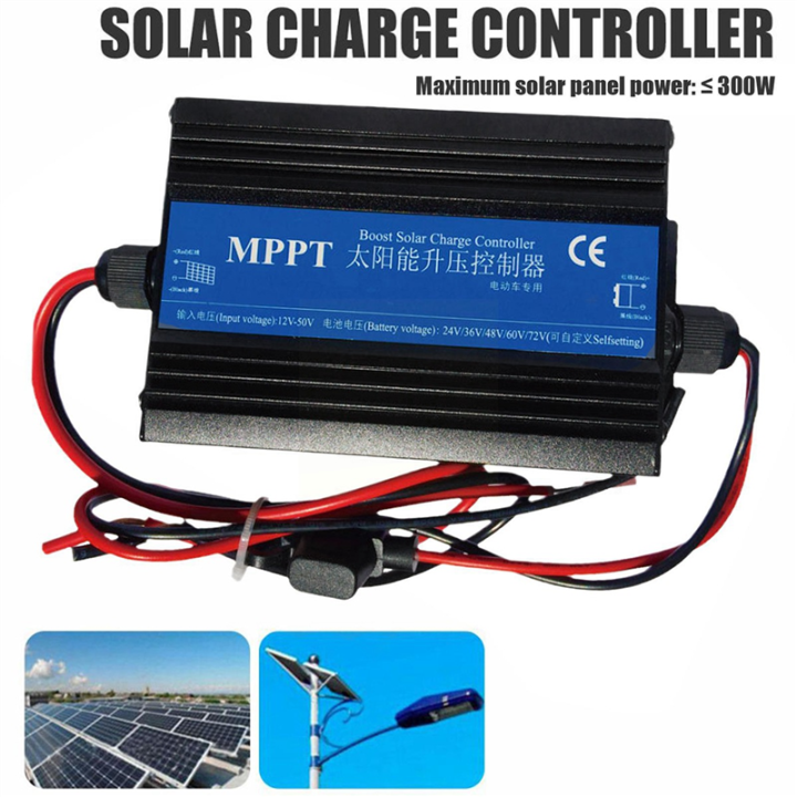 MPPT Boost Solar Charge Controller Charger 300W Car Battery Charging ...
