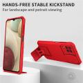 For Samsung Galaxy A22 4G / Galaxy M32 Phone Case Hard Sliding Lens Protect Kickstand Back Cover. 
