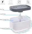 Soap Pump 2 in 1 Dispenser with Sponge Holder Kitchen Manual Press Liquid Detergent Dispenser Container Household Cleaning Tool with Free Sponge. 