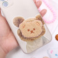 4pcs Lovely Plush Teddy Bear Patch Embroidery Cloth Stickers Fashionable Patchwork With Self-adhesive Decoration For Bag Clothing. 