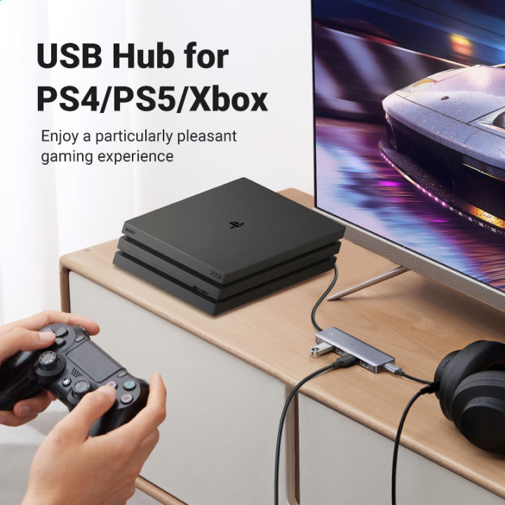 UGREEN%204-Port%20USB%203.0%20Hub%20Ultra%20Slim%20High-Speed%20USB%20Splitter%20Portable%20Extension%20Data%20Hub%20Compatible%20for%20MacBook%20Mac%20Pro/mini%20Surface%20Pro%20XPS%20PS4%20Xbox%20One%20Flash%20Drive%20HDD%20-%20Image%207