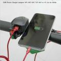 【VogueVenture】Handlebar USB Power Charger Adapter 36V 48V 60V 72V 84V to 5V 2A for Ebike for 22-25mm Straight Handlebars SP2392. 
