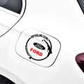 Car Fuel Tank Door Sticker. 