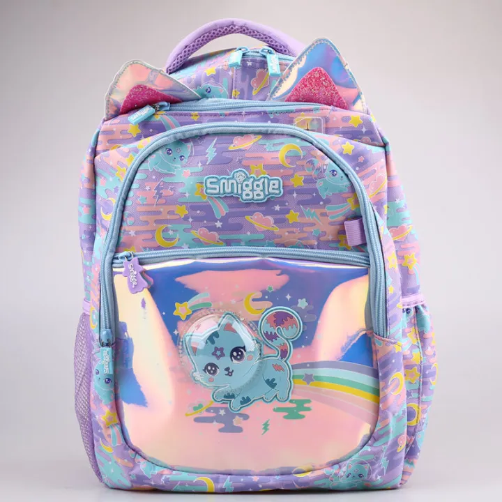 Australia%20Stationery%20Smiggle%20Blue%20Space%20Cat%20Students%20Burden%20Relieving%20Backpack%20Girl%20Travel%20Bag%20Meal%20Bag%20Wallet%20-%20Image%202