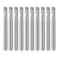 10 Pack CNC Router Bits 1/8 inch Shank Spiral Upcut Router Bit Single Flute End Mill Set Milling Cutter Tungsten Steel Engraving Carving Tools Kit for MDF Wood Acrylic PVC. 