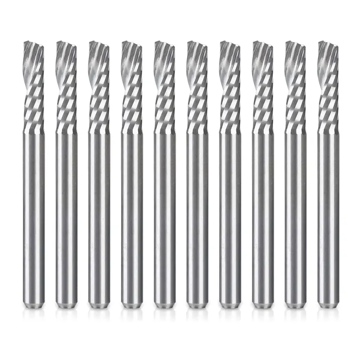 10 Pack CNC Router Bits 1/8 inch Shank Spiral Upcut Router Bit