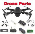 E88 PRO Drone Parts Spare Parts Fit For FOLD Drone Motors LS-E525 RC Quadcopter Arms Motor Propellers Blades Gears Guards Accessories. 